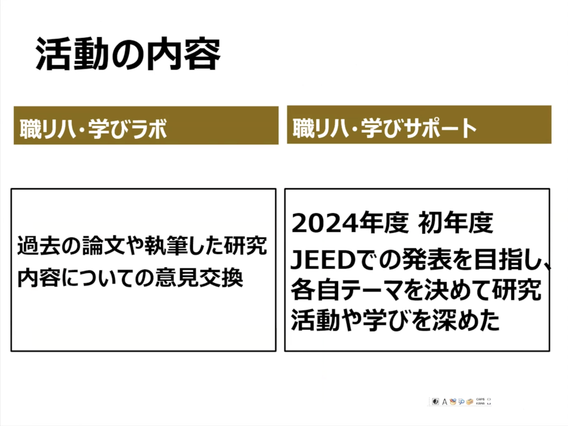 「職リハ・学びサポート」成果発表会 241228